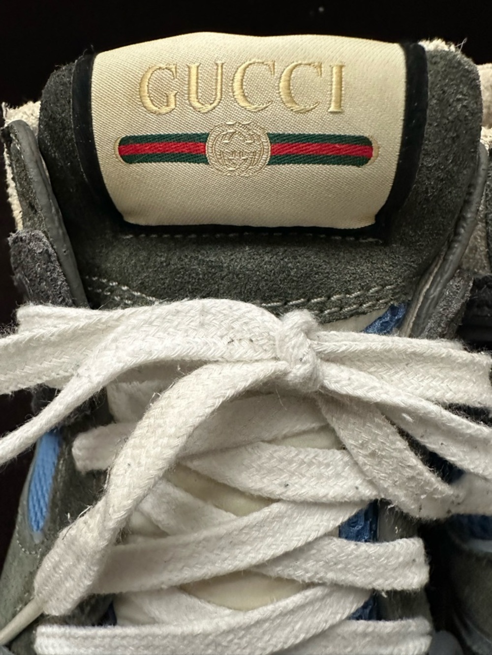 Gucci Ultrapace Mid Sneakers - Black/Grey/blue size 6 1/2 with COA and dustbag - Picture 6 of 14